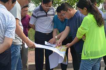 樂陵市委副書記、市長王大山一行到清洋湖水產(chǎn)養(yǎng)殖基地視察工作